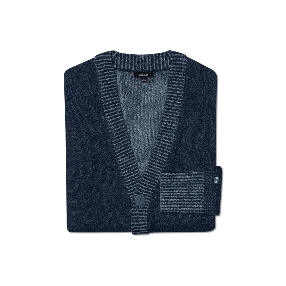 Allbirds Men\'s Sweaters Navy - Wool Cardi - 86459TWXB